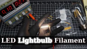 Glowing with LED LightBulb Filament